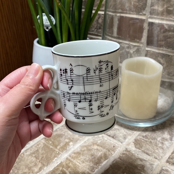 Piano Notes Mug Porcelain Ceramic Mug - Picture 7 of 7